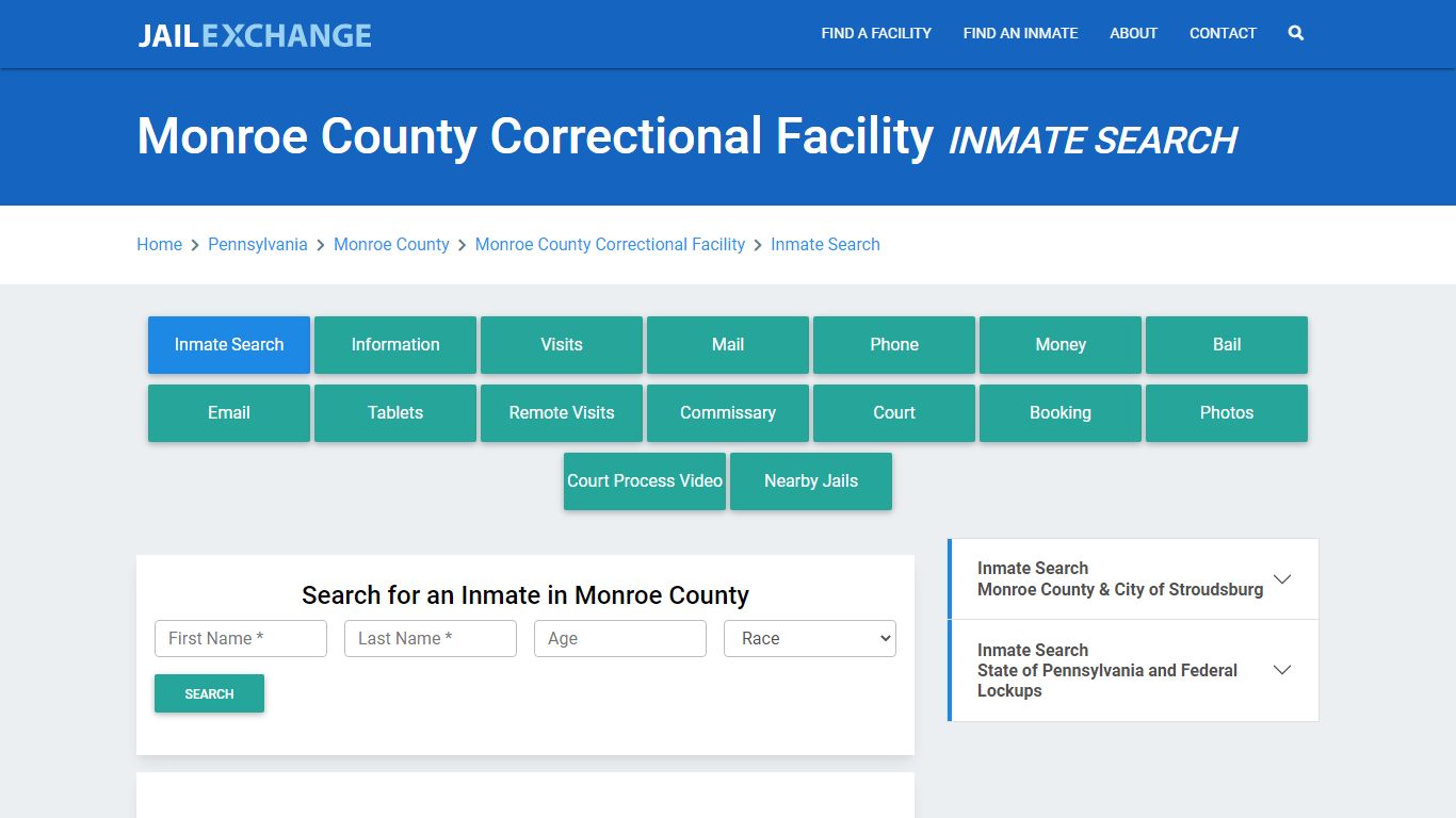 Monroe County Correctional Facility Inmate Search - Jail Exchange